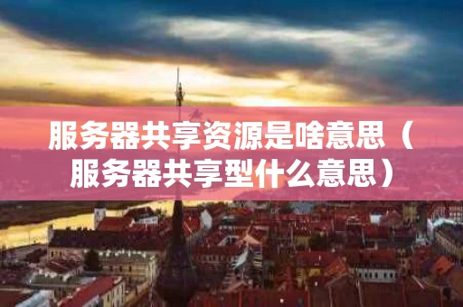 服务器共享资源是啥意思（服务器共享型什么意思）
