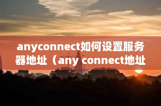 anyconnect如何设置服务器地址（any connect地址）