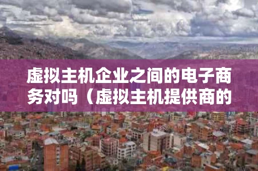 虚拟主机企业之间的电子商务对吗（虚拟主机提供商的服务和收费）