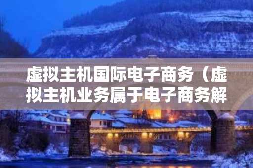 虚拟主机国际电子商务（虚拟主机业务属于电子商务解决方案的范畴）