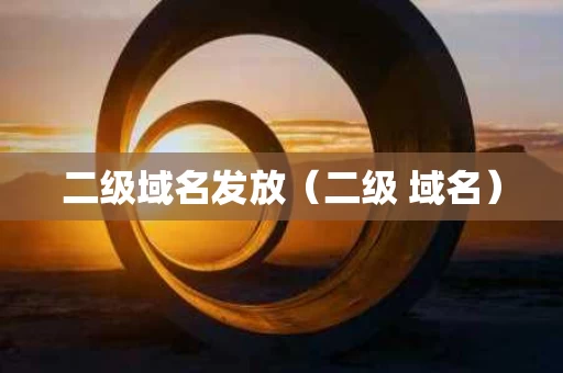 二级域名发放（二级 域名）