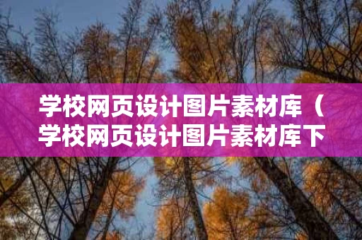 学校网页设计图片素材库（学校网页设计图片素材库下载）