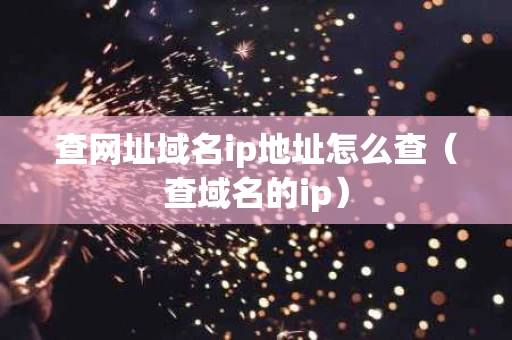 查网址域名ip地址怎么查（查域名的ip）