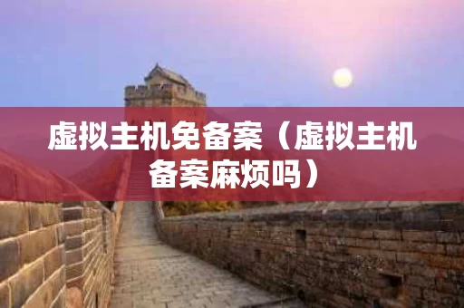 虚拟主机免备案（虚拟主机备案麻烦吗）