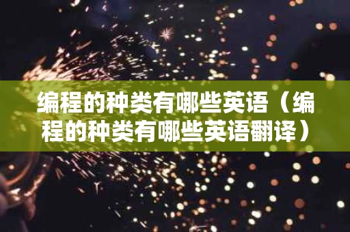 编程的种类有哪些英语（编程的种类有哪些英语翻译）