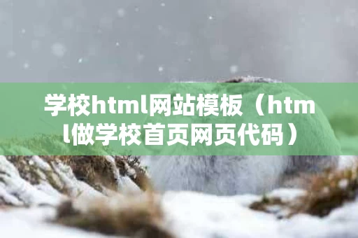 学校html网站模板（html做学校首页网页代码）