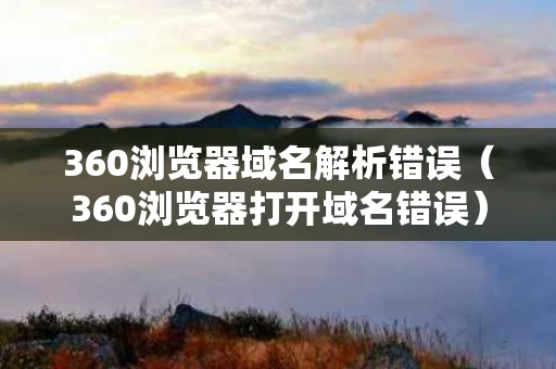 360浏览器域名解析错误（360浏览器打开域名错误）
