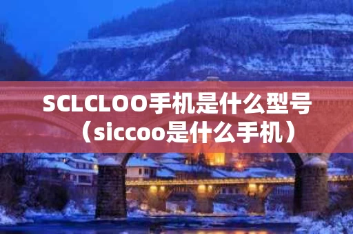 SCLCLOO手机是什么型号（siccoo是什么手机）