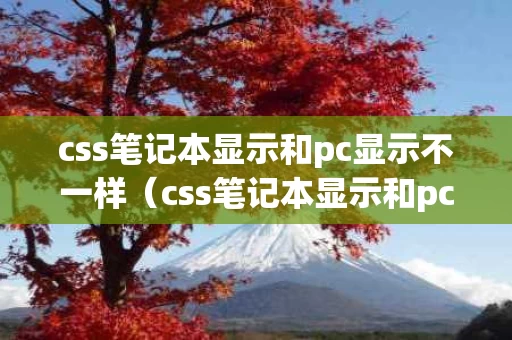 css笔记本显示和pc显示不一样（css笔记本显示和pc显示不一样怎么回事）
