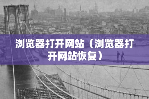浏览器打开网站（浏览器打开网站恢复）