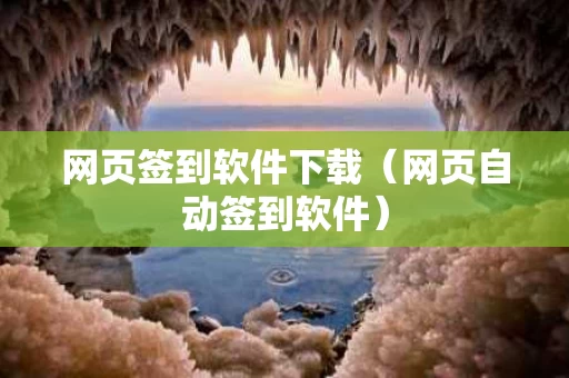 网页签到软件下载（网页自动签到软件）
