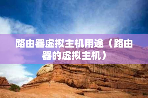 路由器虚拟主机用途（路由器的虚拟主机）