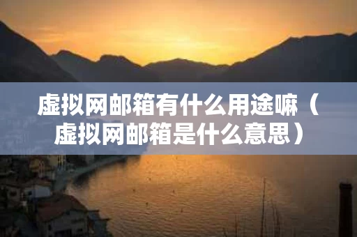 虚拟网邮箱有什么用途嘛（虚拟网邮箱是什么意思）
