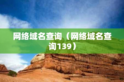 网络域名查询（网络域名查询139）