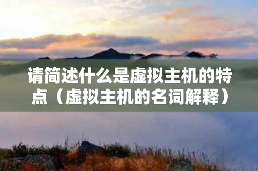 请简述什么是虚拟主机的特点（虚拟主机的名词解释）