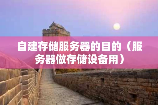 自建存储服务器的目的（服务器做存储设备用）
