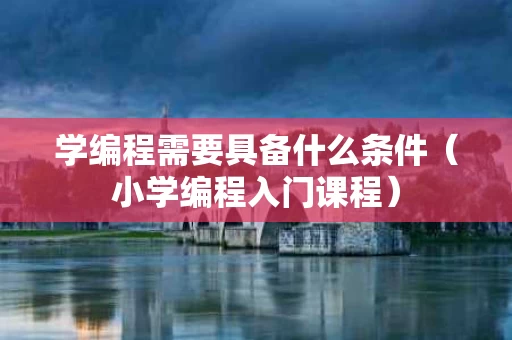 学编程需要具备什么条件（小学编程入门课程）