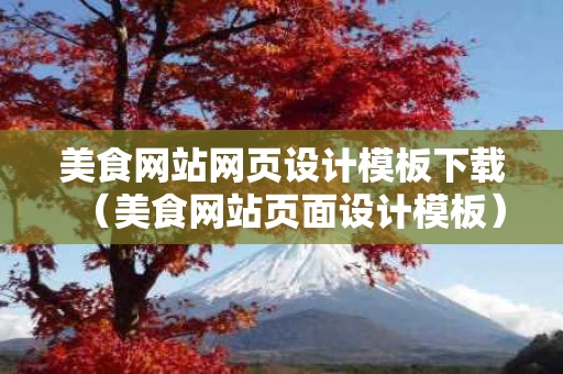 美食网站网页设计模板下载（美食网站页面设计模板）