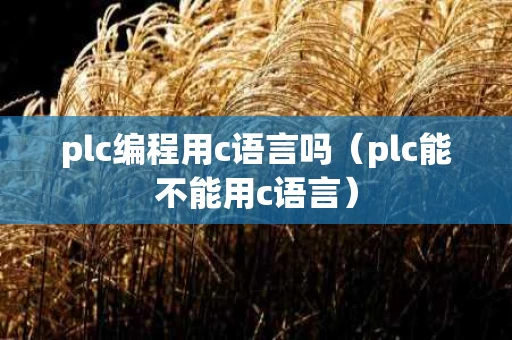 plc编程用c语言吗（plc能不能用c语言）