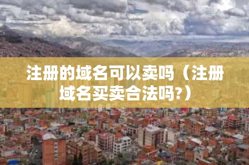 注册的域名可以卖吗（注册域名买卖合法吗?）