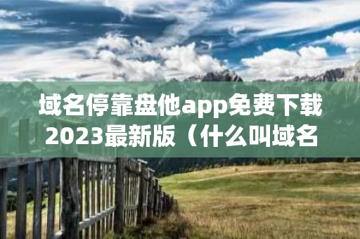 域名停靠盘他app免费下载2023最新版（什么叫域名停靠）